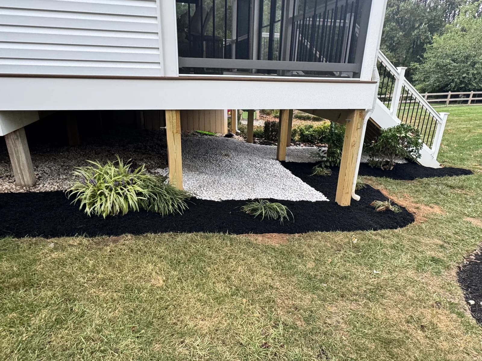 Zilla Outdoor Services team at work on a landscaping project